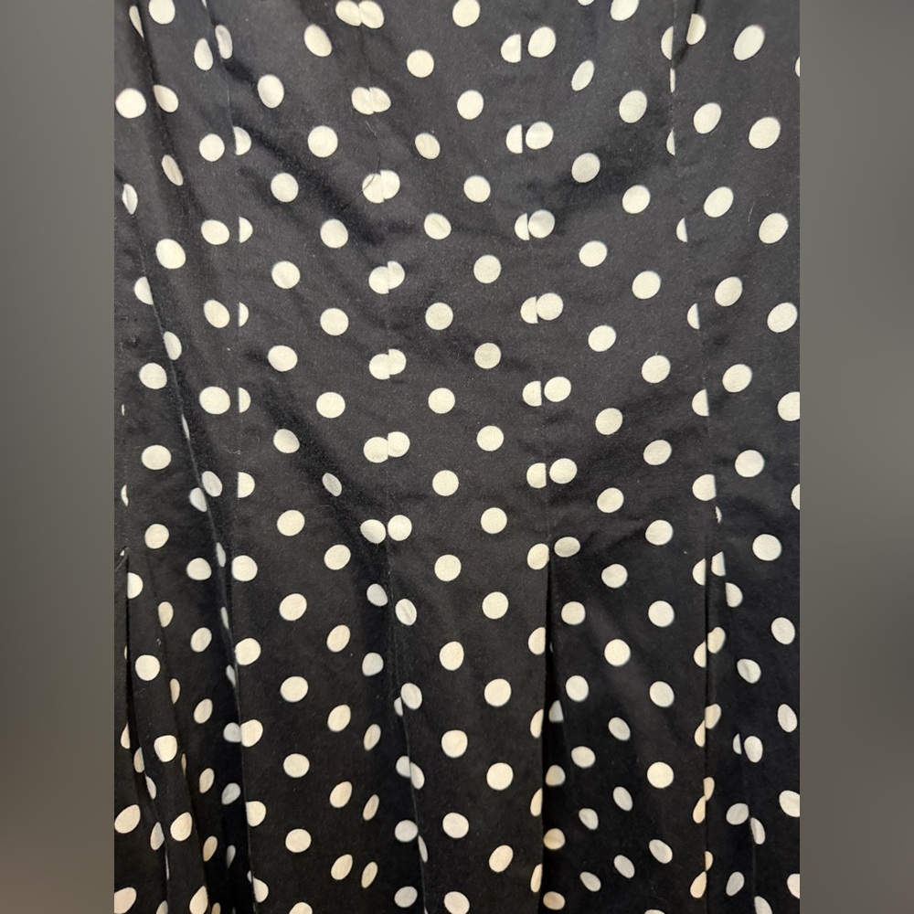 Chaps Black and White Polka Dot Dress - Picture 2 of 5